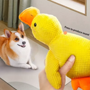 🦆 Patinho amarelo interativo de pelúcia – acessório pet divertido e aconchegante para cães.