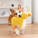 🦆 Patinho amarelo interativo de pelúcia – acessório pet divertido e aconchegante para cães.