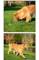 Brinquedo para Pets – Bola Colorida com Sino em TPR, estilo Macaron trançado. Bola elástica para gatos e cães, auxilia na limpeza dos dentes, resistente à mordida e ideal para alívio do estresse.