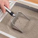 "Pá de Areia para Gatos em Aço Inoxidável 🐱✨ – Durável 💪, Fácil de Limpar 🧽, Cabo Ergonômico 🤲, Resistente à Ferrugem 🛡️, Ideal para Remoção Rápida de Resíduos ⚡"