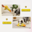 🦆 Patinho amarelo interativo de pelúcia – acessório pet divertido e aconchegante para cães.