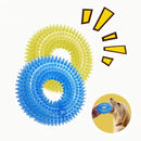 Brinquedo Interativo de Mastigar para Cães – Anel Espinhoso, Borracha TPR Natural